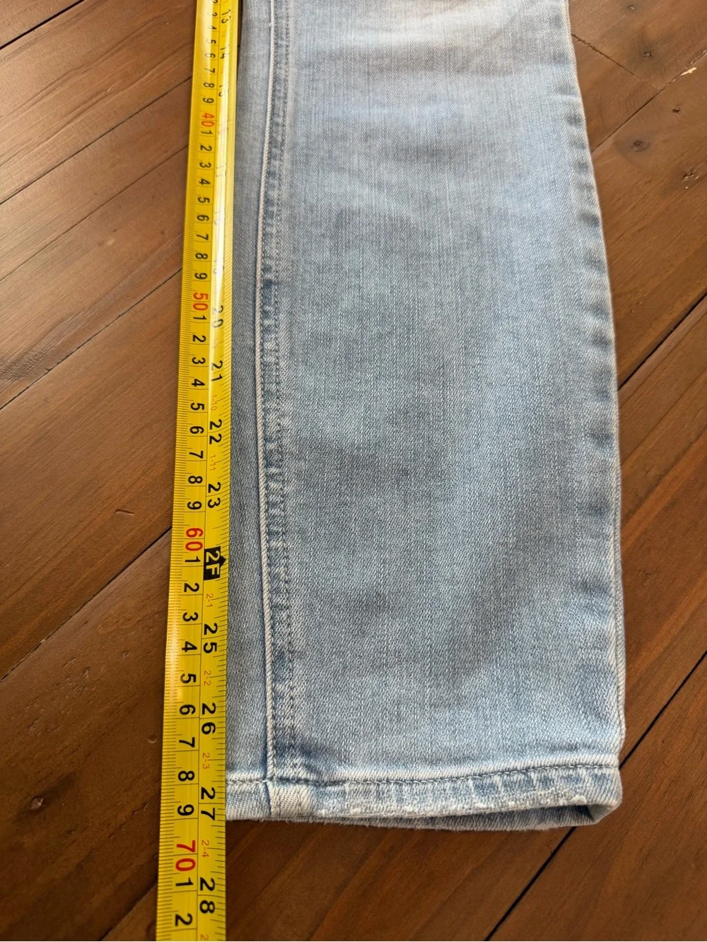 Paige Hoxton Ankle Jeans Womens 28 Blue White Wash Mid Rise Stretch Denim NWT